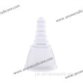 Ukuran MedicalGrade Silicone Ecofriendly Lady Menstrual Cup